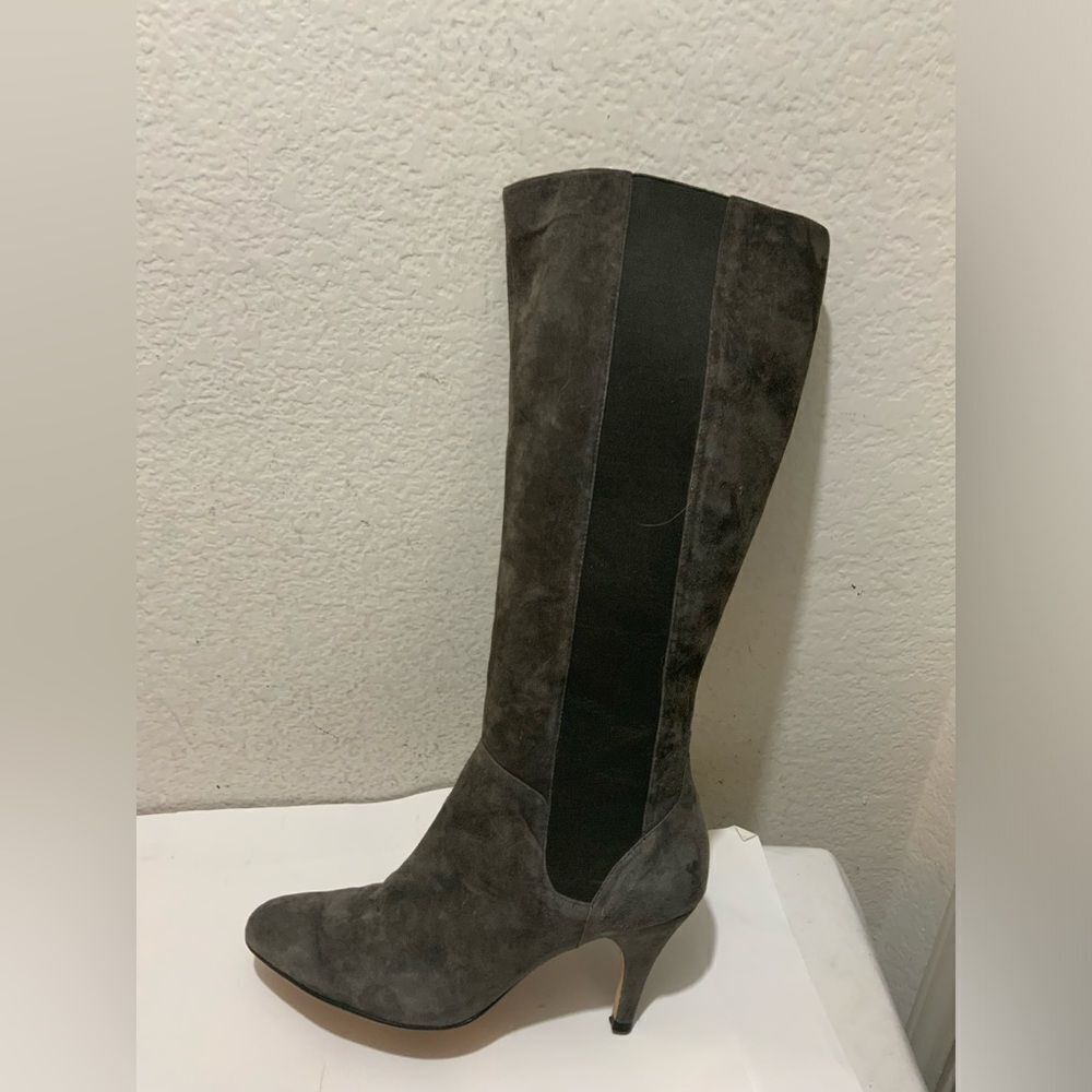 TARYN ROSE  Suede Tall Boots with Stretch & Zip Women’s Sz 11 M